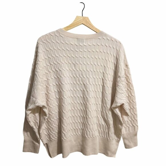 Cami NYC Giana Cable-Knit Merino Wool Relaxed Fit Sweater, M, NWT - Picture 4 of 15